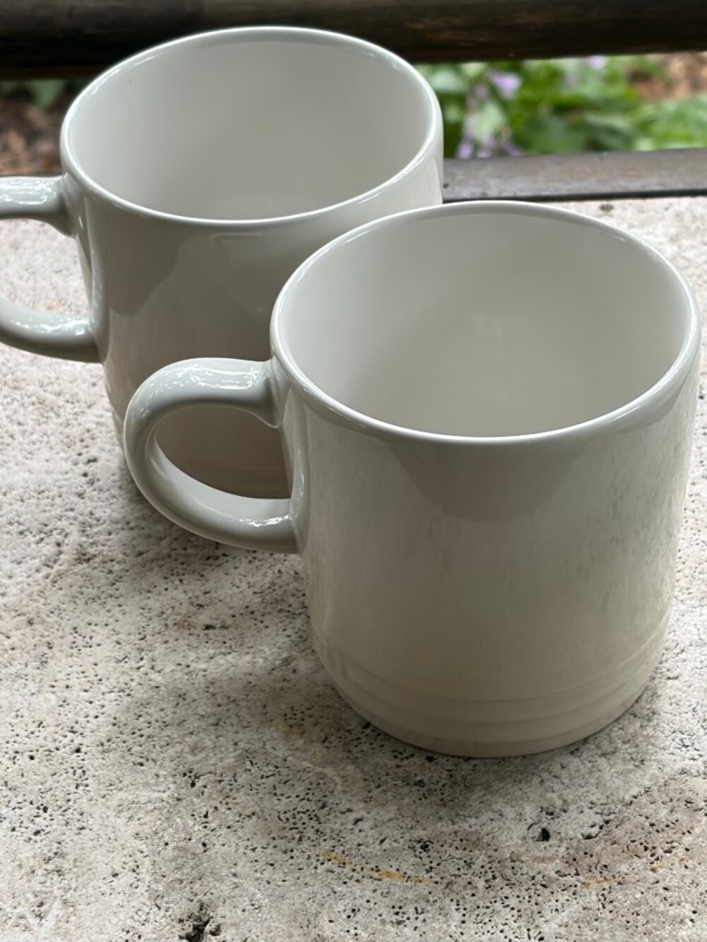New SET OF TWO Le Creuset MERINGUE Stoneware Coffee Mugs Set of 2 12OZ/350ML